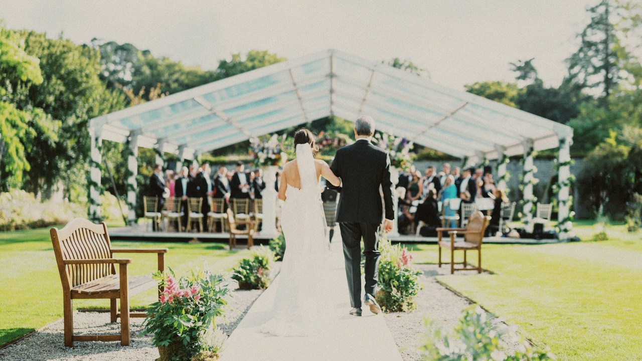 Wedding ceremony at Adare Manor, Ireland