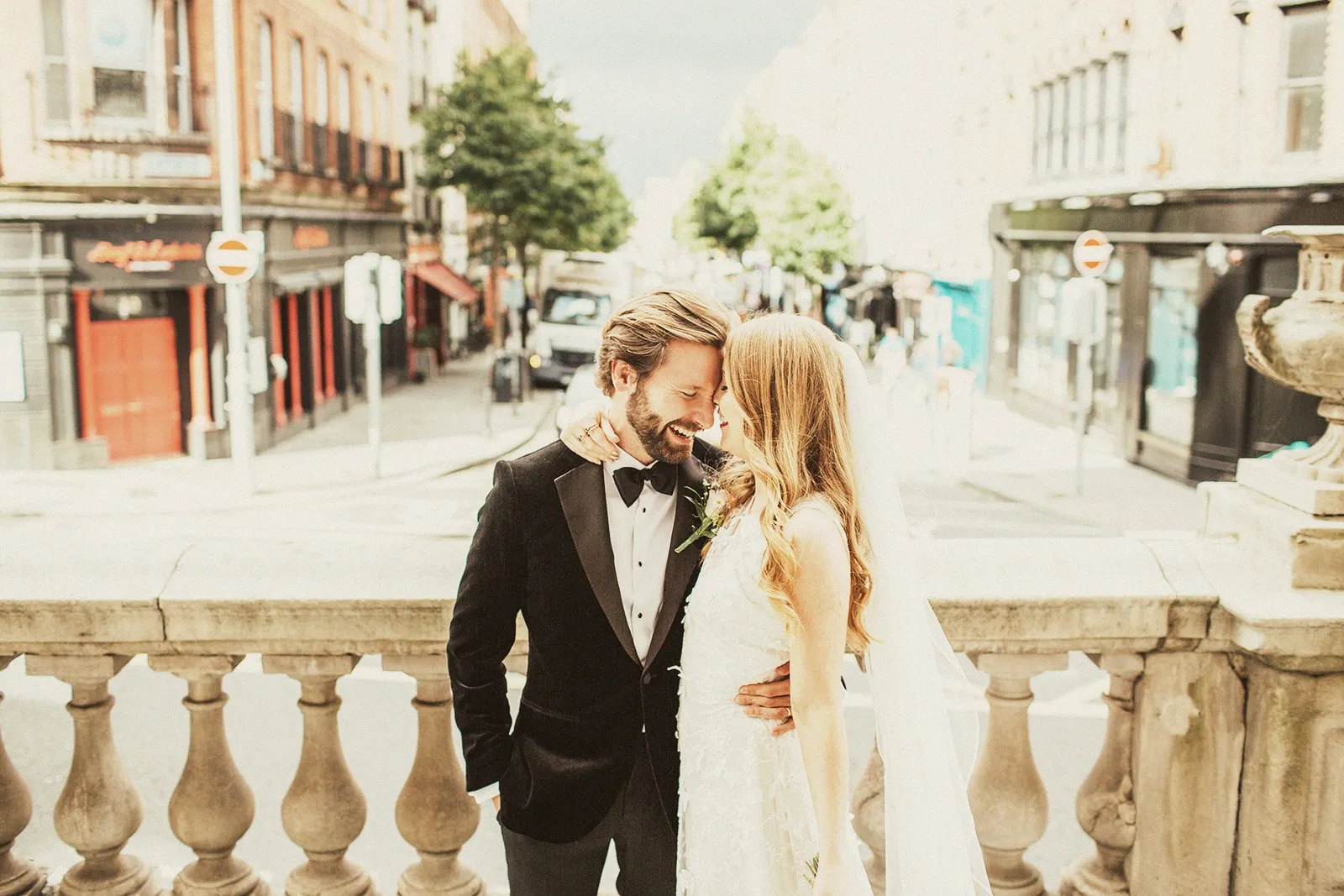 Couple after a civil ceremony at Dublin City Hall